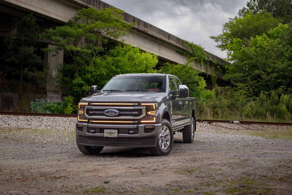 XBG LED DRL Grille Inserts: Ford Super Duty Platinum (20-22 / Amber DRL / Set) - product image 8