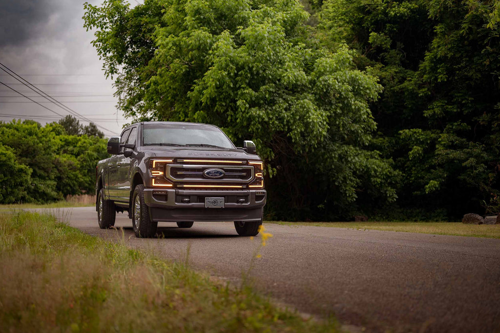 XBG LED DRL Grille Inserts: Ford Super Duty Platinum (20-22 / Amber DRL / Set) - product image 11