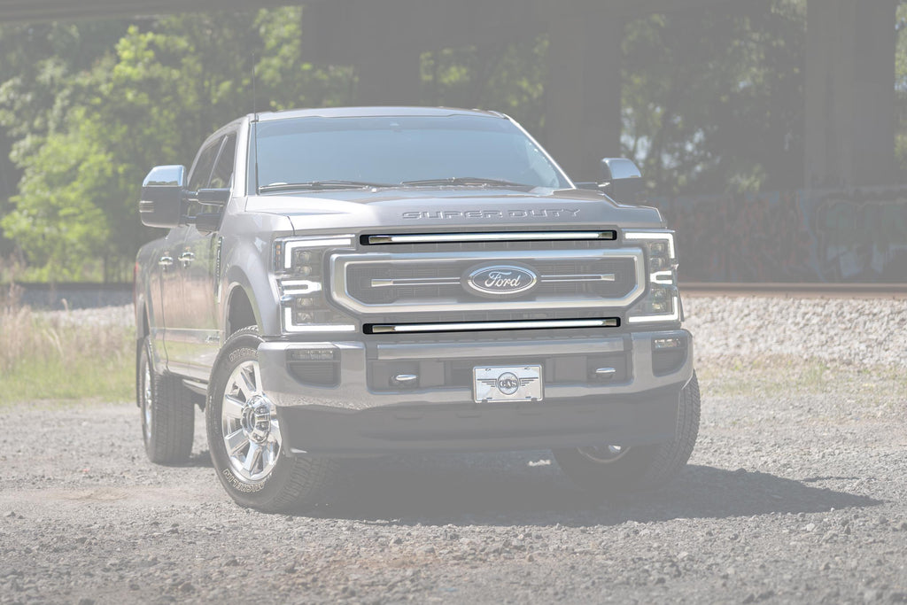 XBG LED DRL Grille Inserts: Ford Super Duty Platinum (20-22 / White DRL / Set) - product image 1