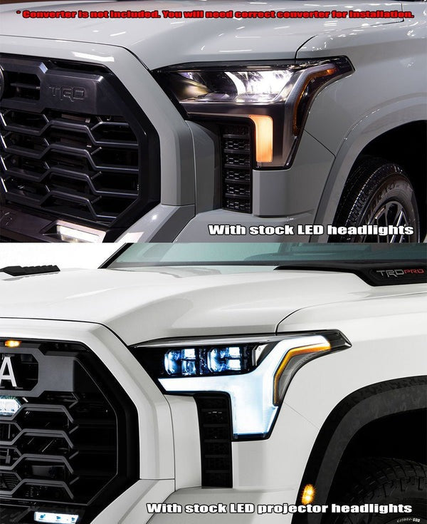AlphaRex (NOVA-Series) (22+) Toyota Tundra Projector Headlights - Black w/ Amber DRL - product image 3
