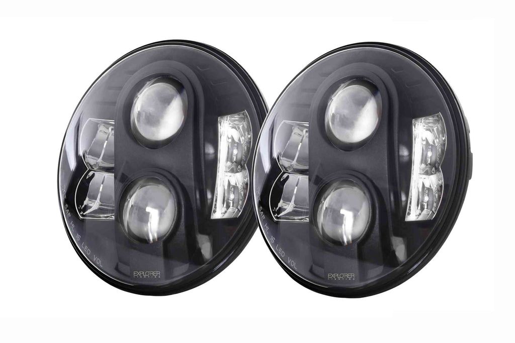 Pro Comp Jeep Headlights: 7" Round LED Hi/Lo (07-18 JK) - product image 2