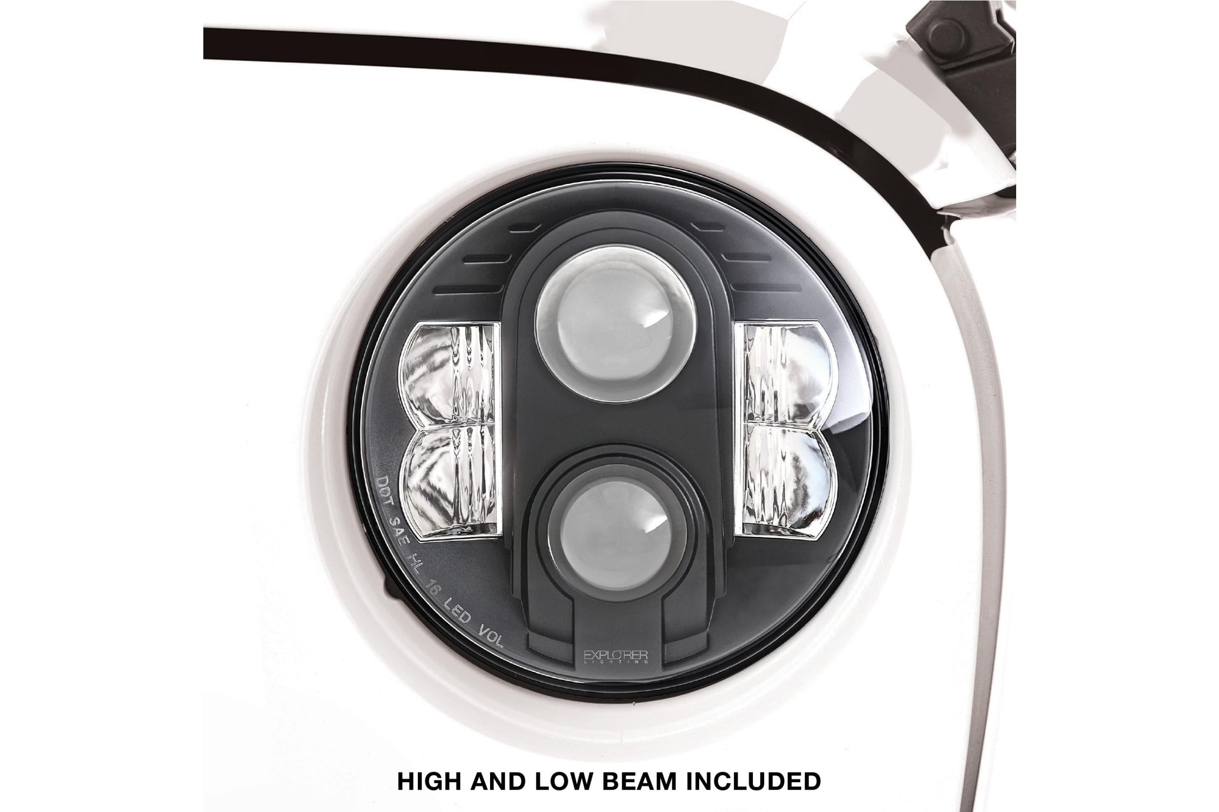 Pro Comp Jeep Headlights: 7" Round LED Hi/Lo (07-18 JK) - product image 3