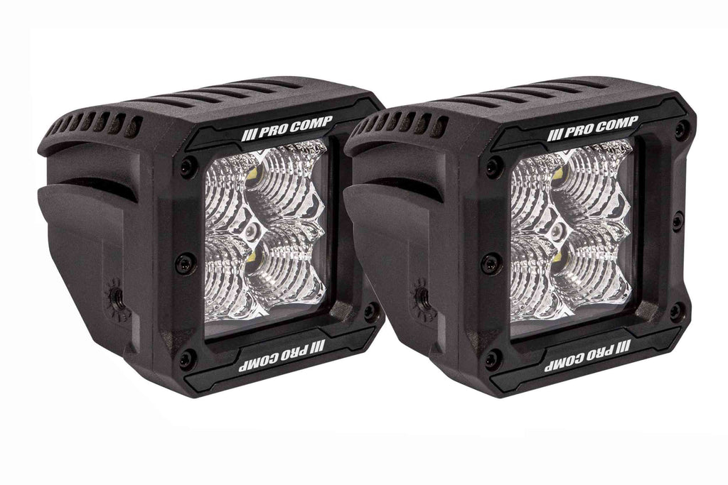 Pro Comp Gen 3 Pods: 2x2 Square / 20W / White / Flood Beam - product image 1