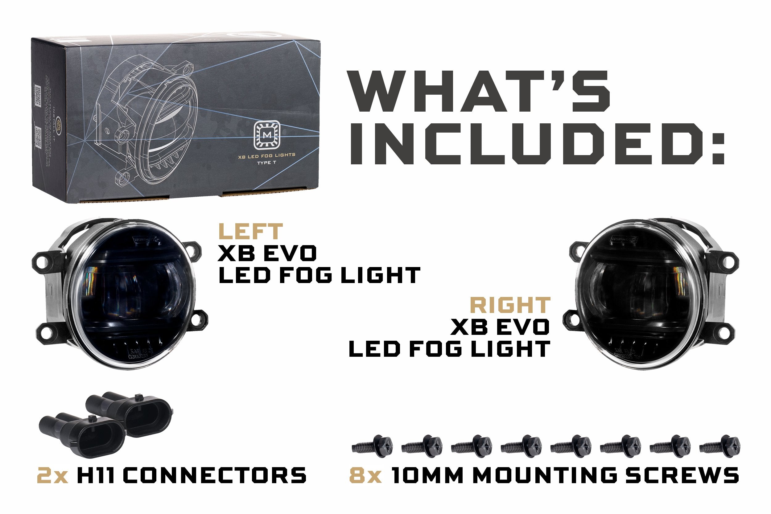 XB Evo Fog Lights: Type T (White / Set) - product image 2