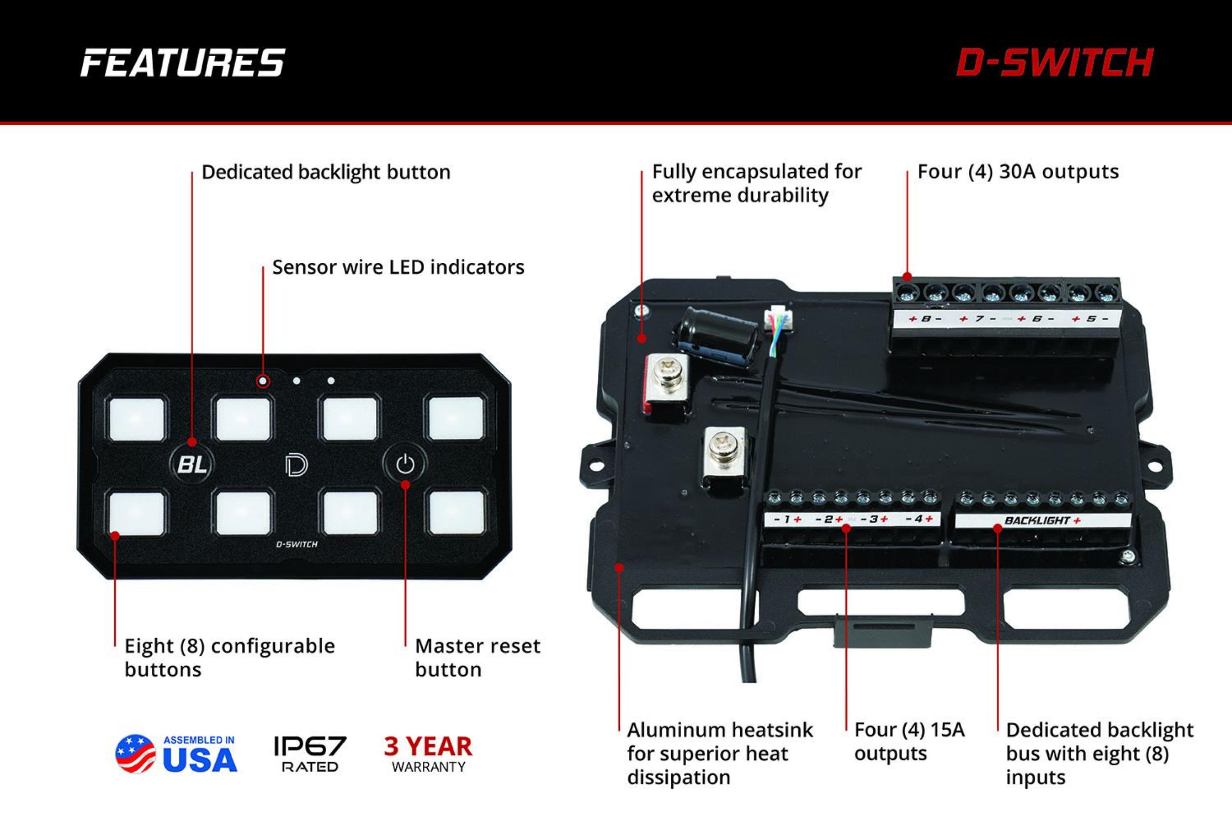 Diode Dynamics D-Switch 8-Channel Switch Panel - product image 5