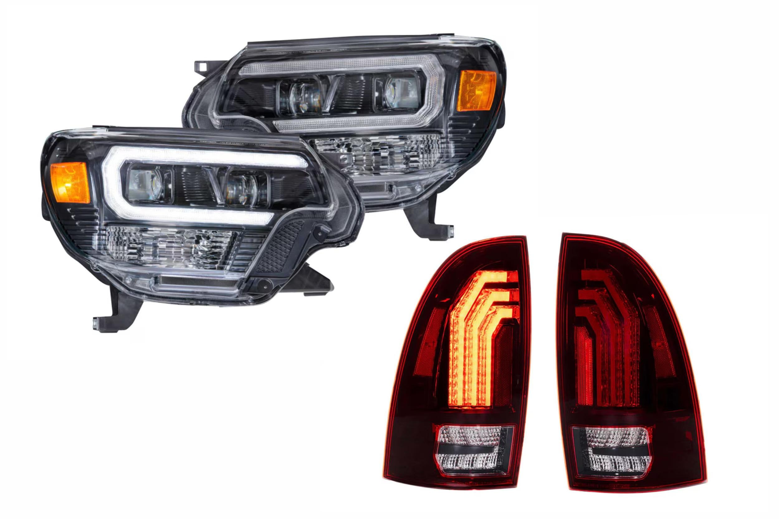12-15 Tacoma White DRL Heads and Red Tails - product image 1