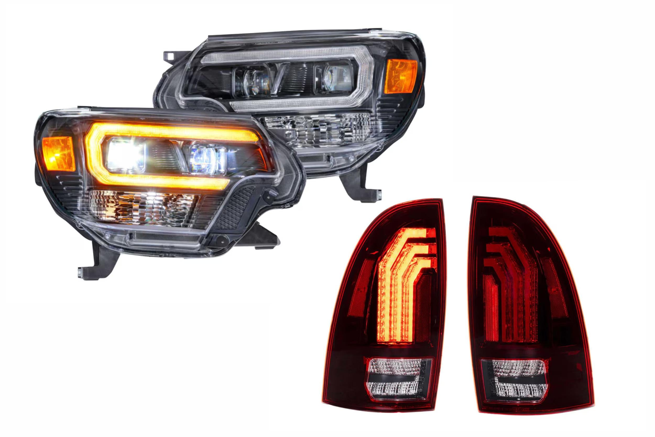 12-15 Tacoma Amber DRL Heads and Red Tails - product image 1