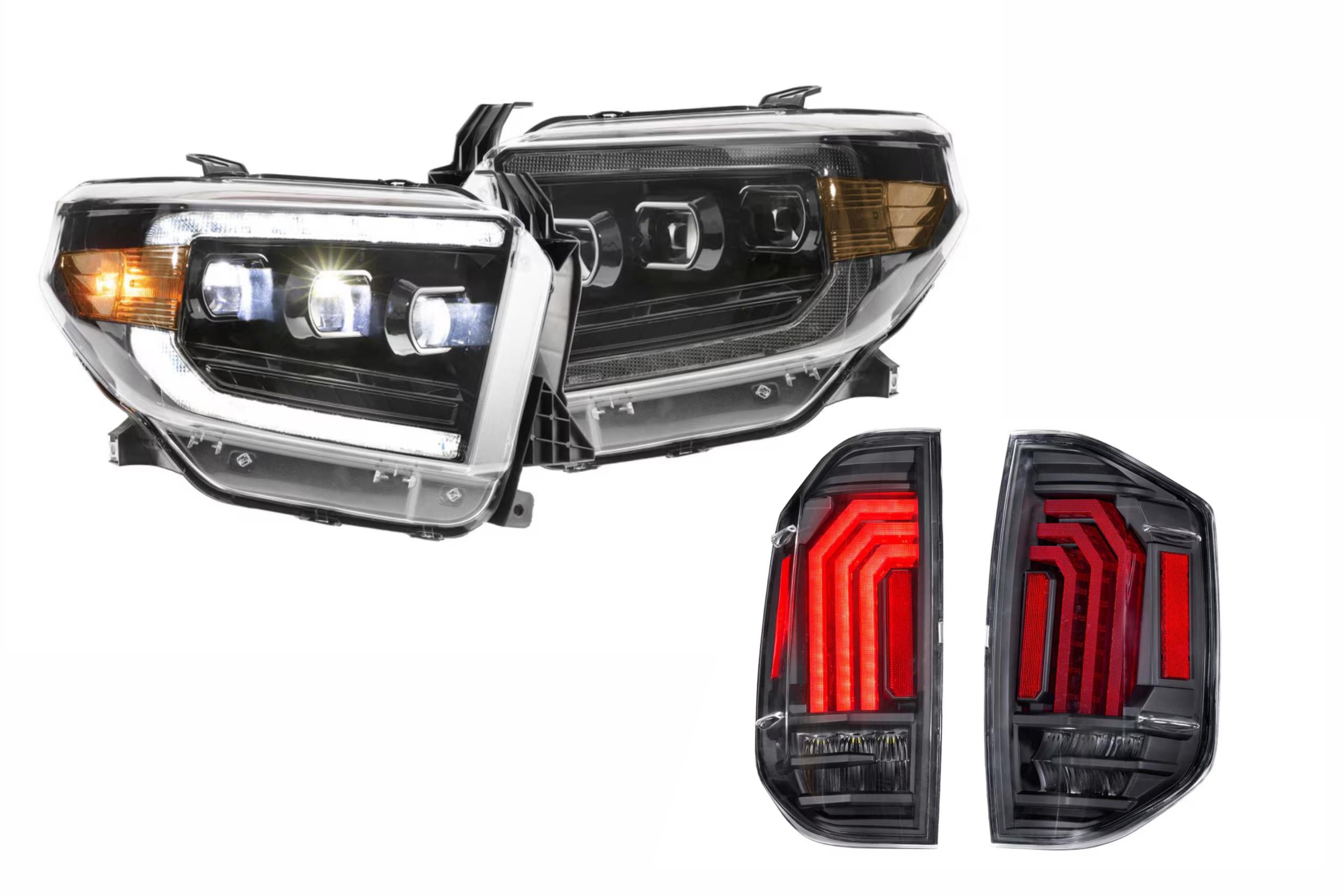 14-21 Tundra White DRL Heads and Clear Tails OEM LED - product image 1