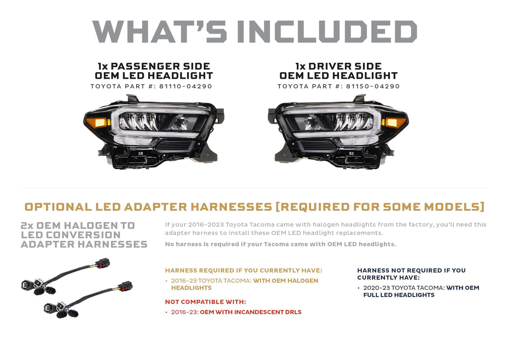 OEM LED Headlight: Toyota Tacoma (16-23 / Base / Left) - product image 2