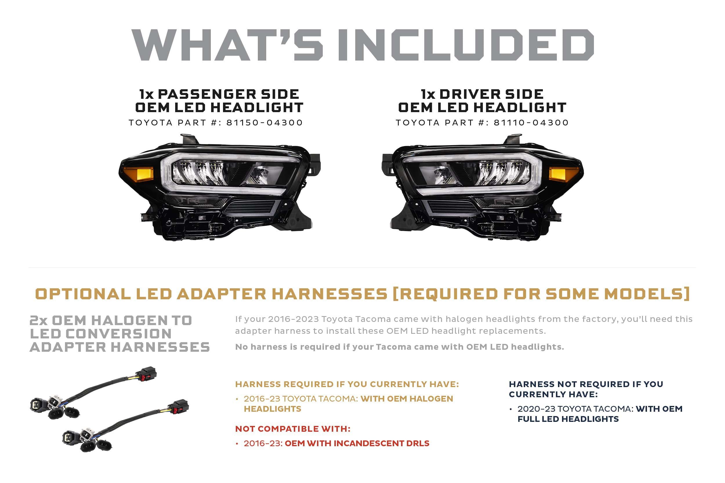 OEM LED Headlight: Toyota Tacoma (16-23 / TRD Pro / Left) - product image 2
