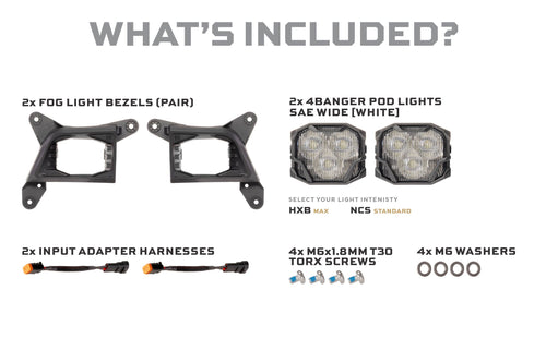 19-21 Silverado 1500 / 20-23 Silverado HD 4Banger Fog Light Kit: NCS White - product image 2