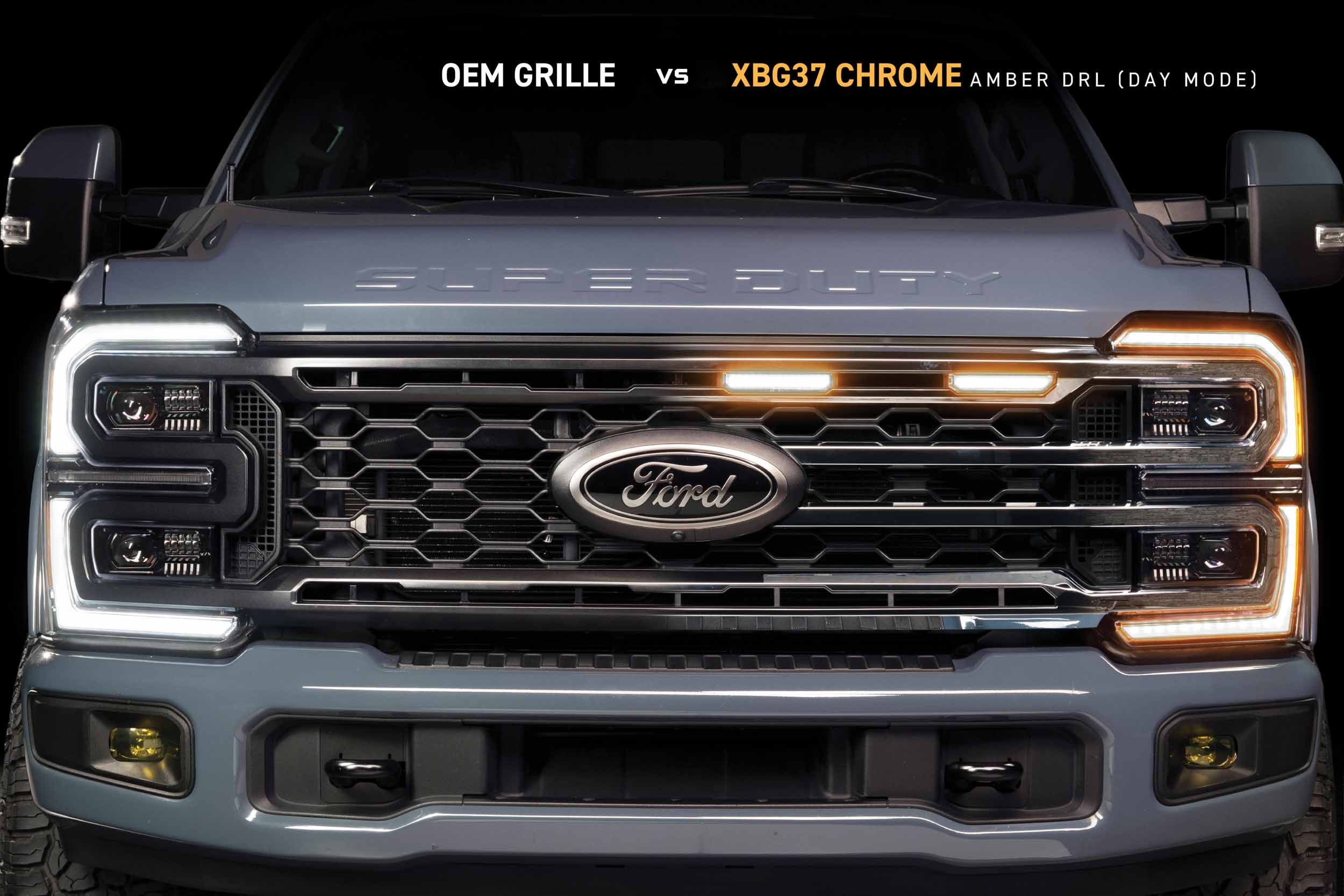 XBG LED Grille: 23-27 Super Duty (Chrome / Each) - product image 3