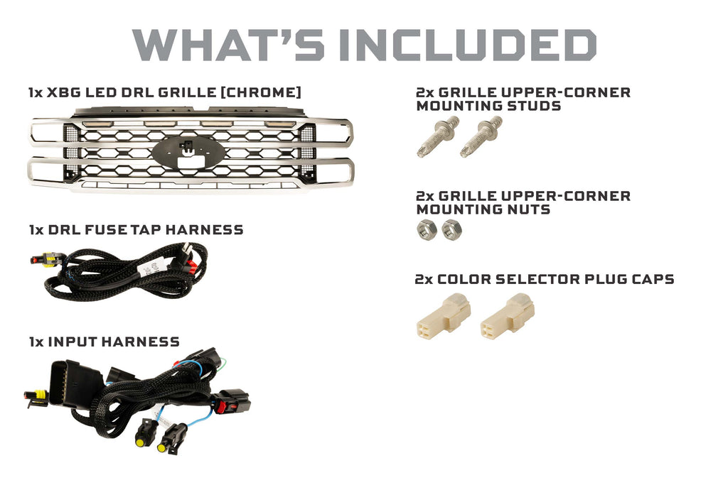 XBG LED Grille: 23-27 Super Duty (Chrome / Each) - product image 4