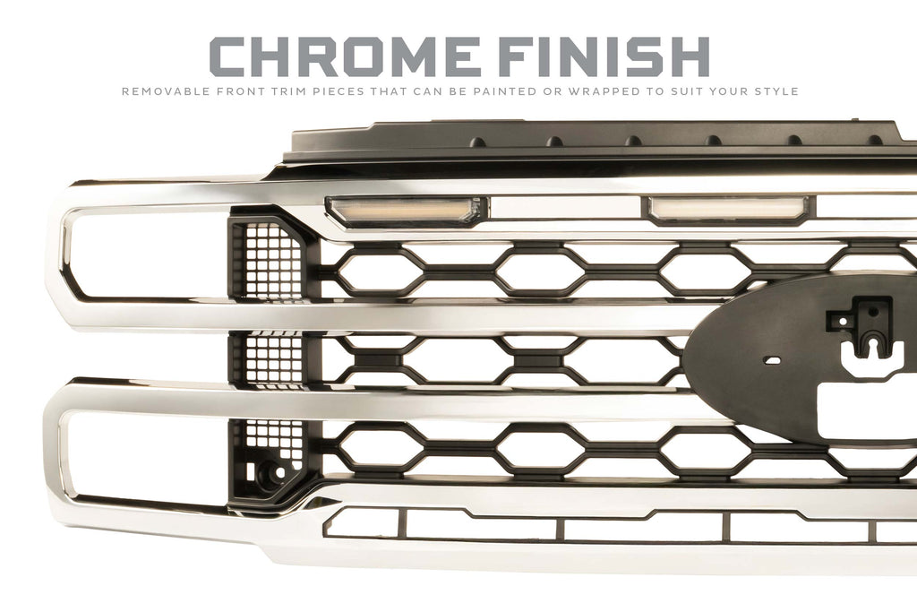 XBG LED Grille: 23-27 Super Duty (Chrome / Each) - product image 6