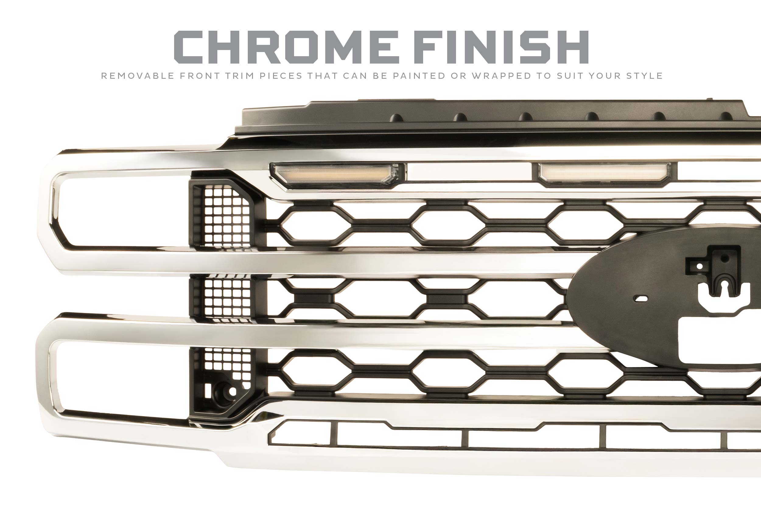 XBG LED Grille: 23-27 Super Duty (Chrome / Each) - product image 6