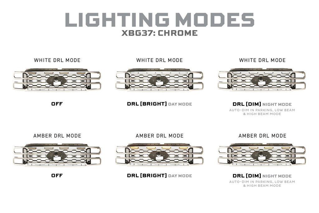 XBG LED Grille: 23-27 Super Duty (Chrome / Each) - product image 7