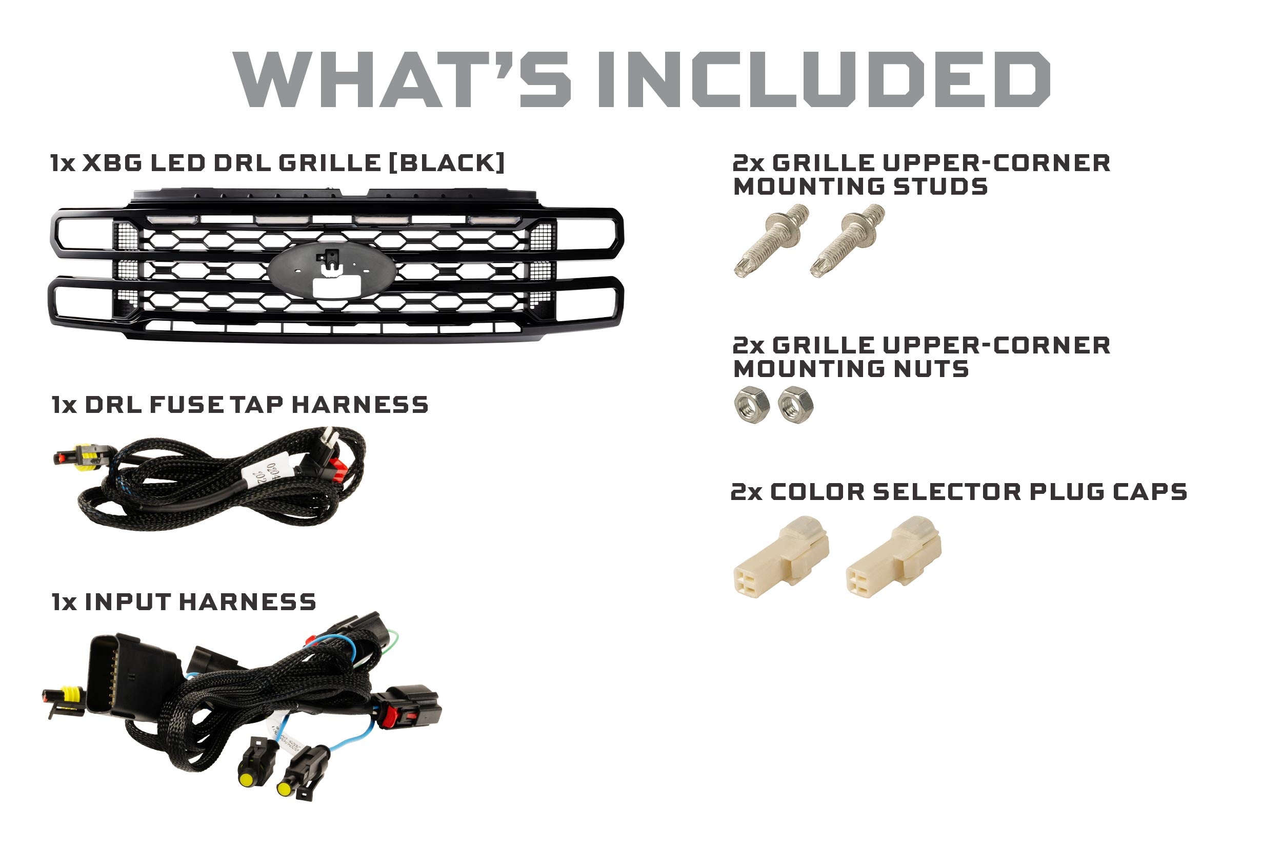 XBG LED Grille: 23-27 Super Duty (Black / Each) - product image 4