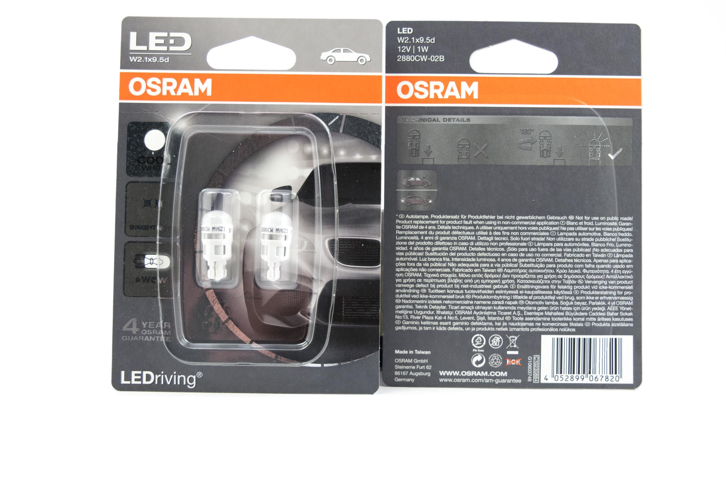 T10/194: Osram 2880CW (Cool White) (Duobox) - product image 1