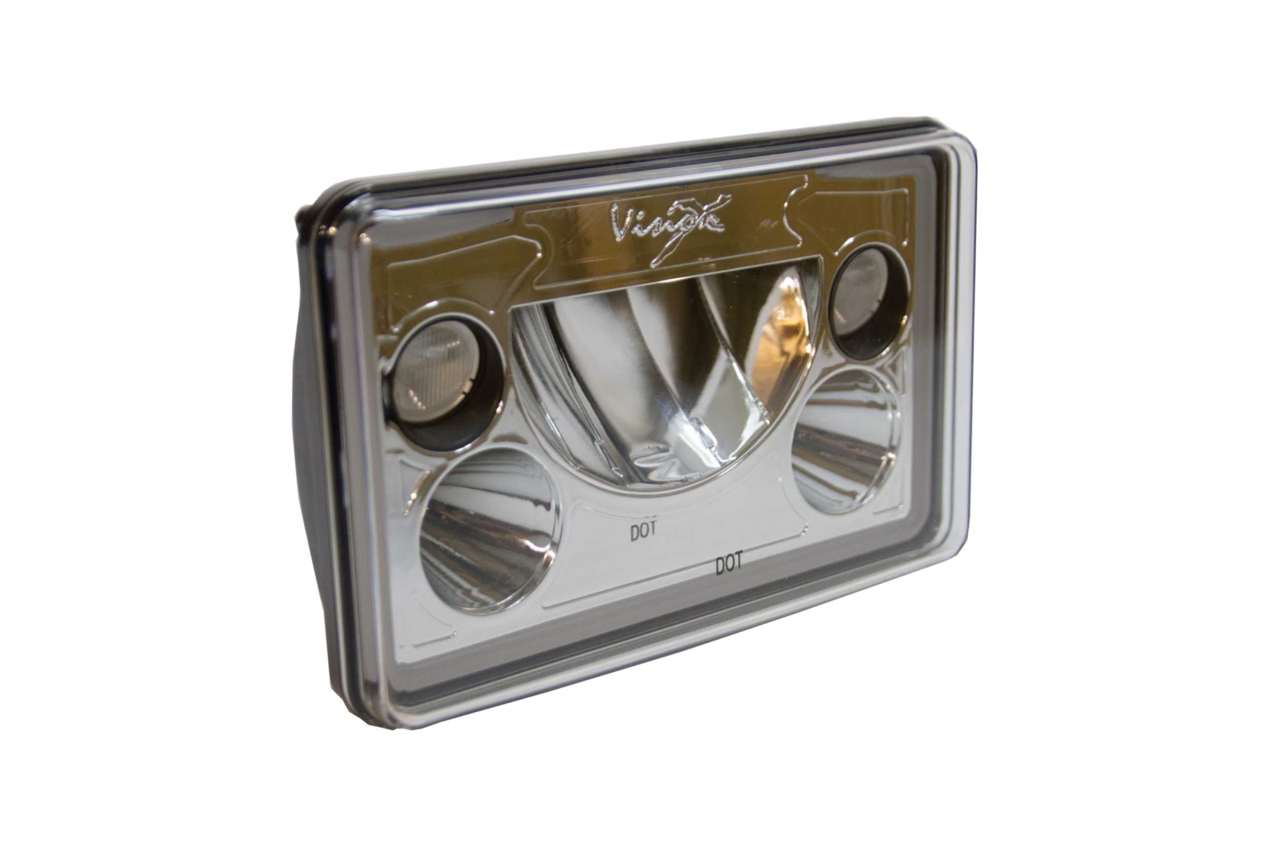 Vision X LED Headlights: (Each / 4x6in Rectangle / Black / Amber Halo) - product image 1