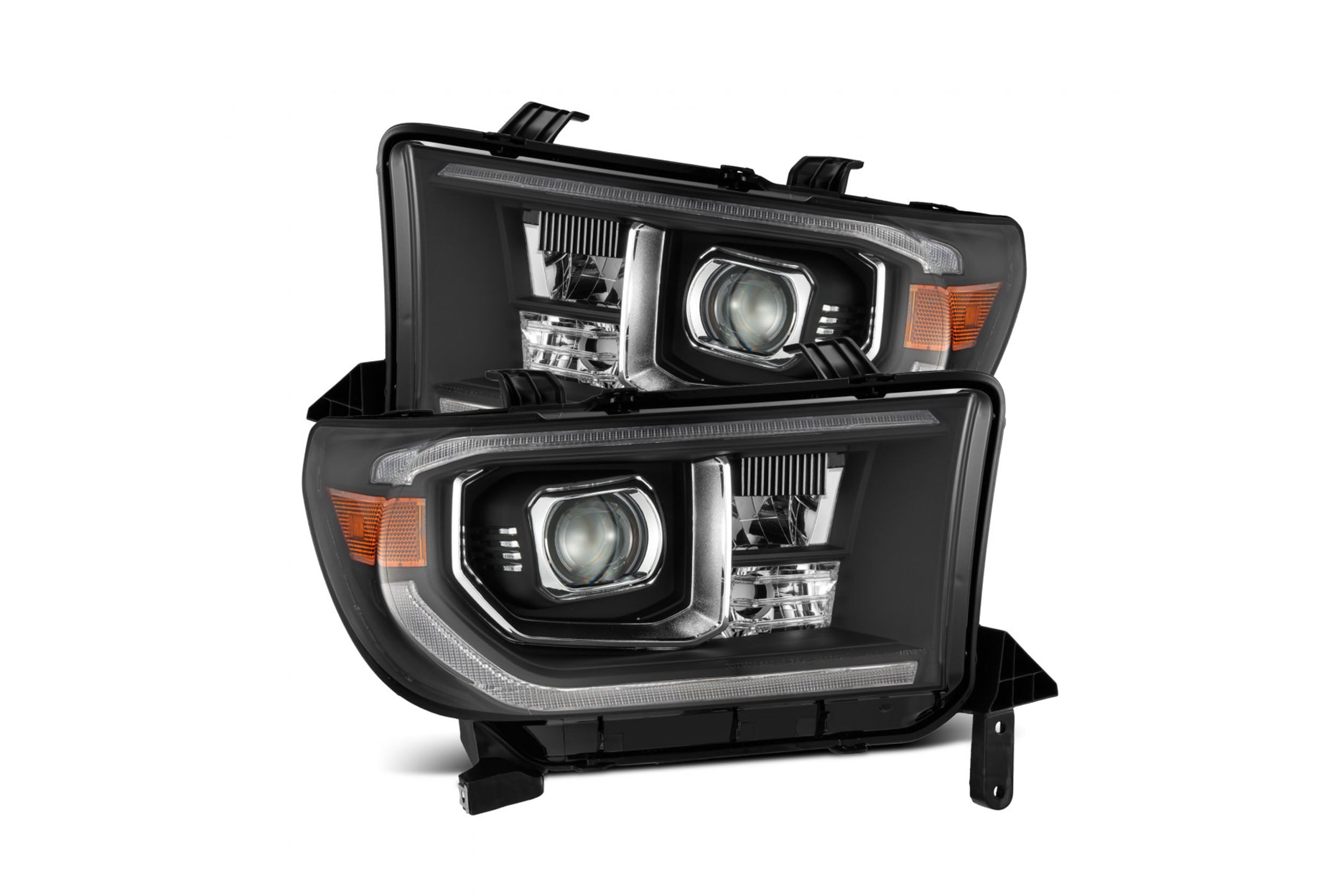 ARex (PRO-Series) Halogen Headlights:: Toyota Tundra (07-13) - Matte Black / Chrome (Set) (w/ Auto-Leveling) - product image 1