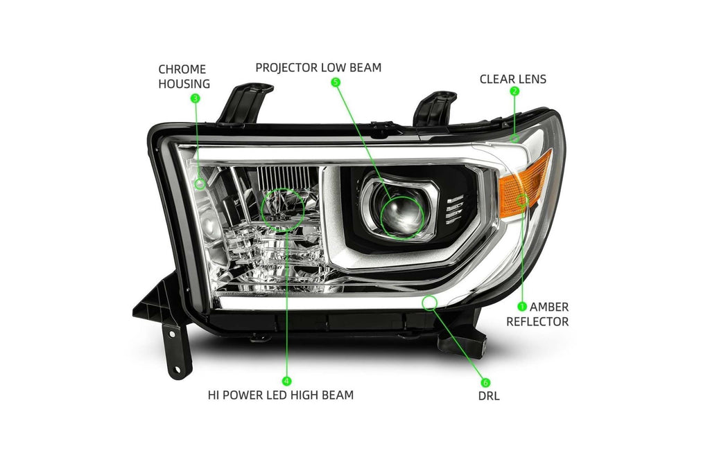 ARex (PRO-Series) Halogen Headlights:: Toyota Tundra (07-13) - Gloss Black (Set) - product image 5