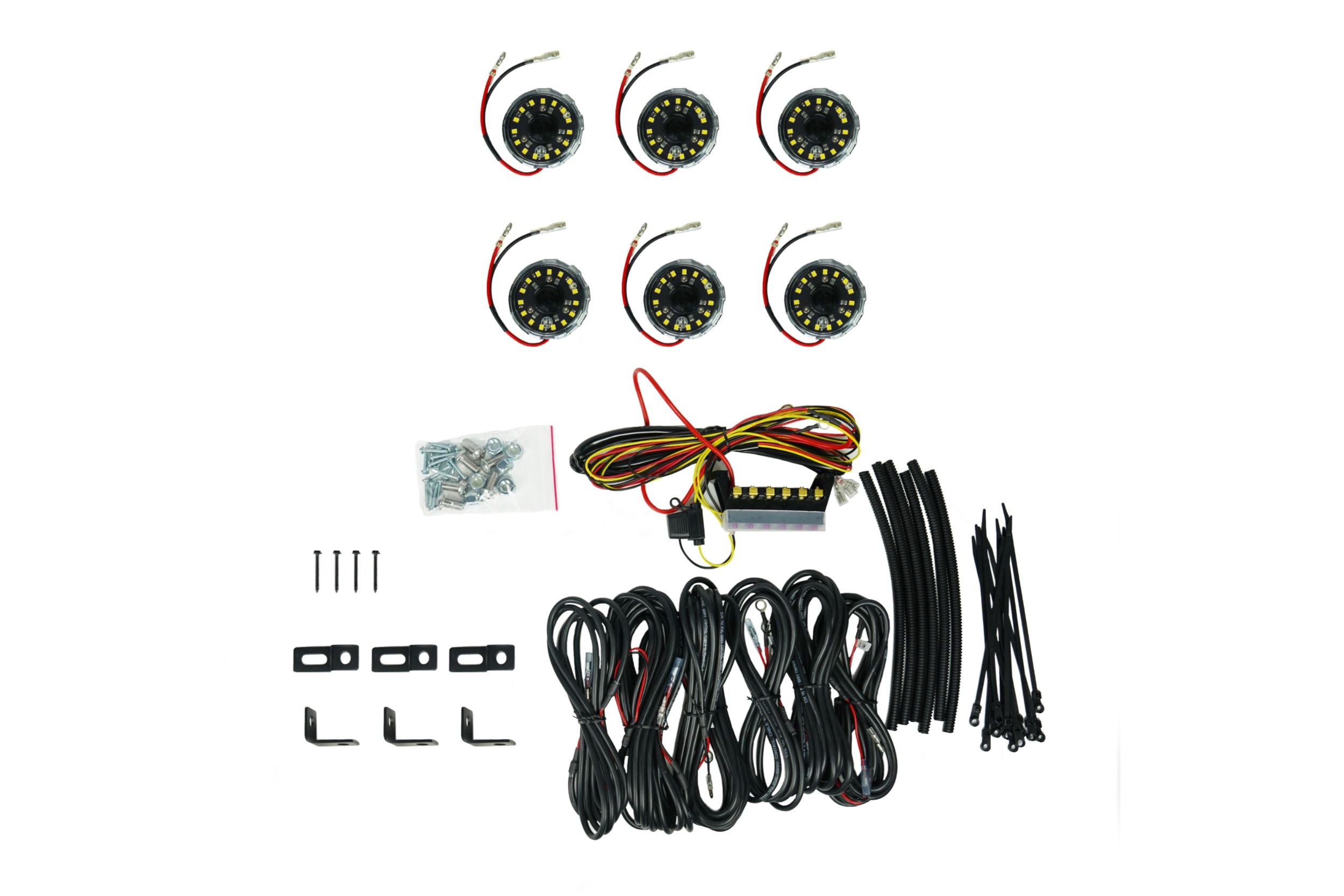 Cyclone V2 Rock Light Kit: Amber (6pk) - product image 1