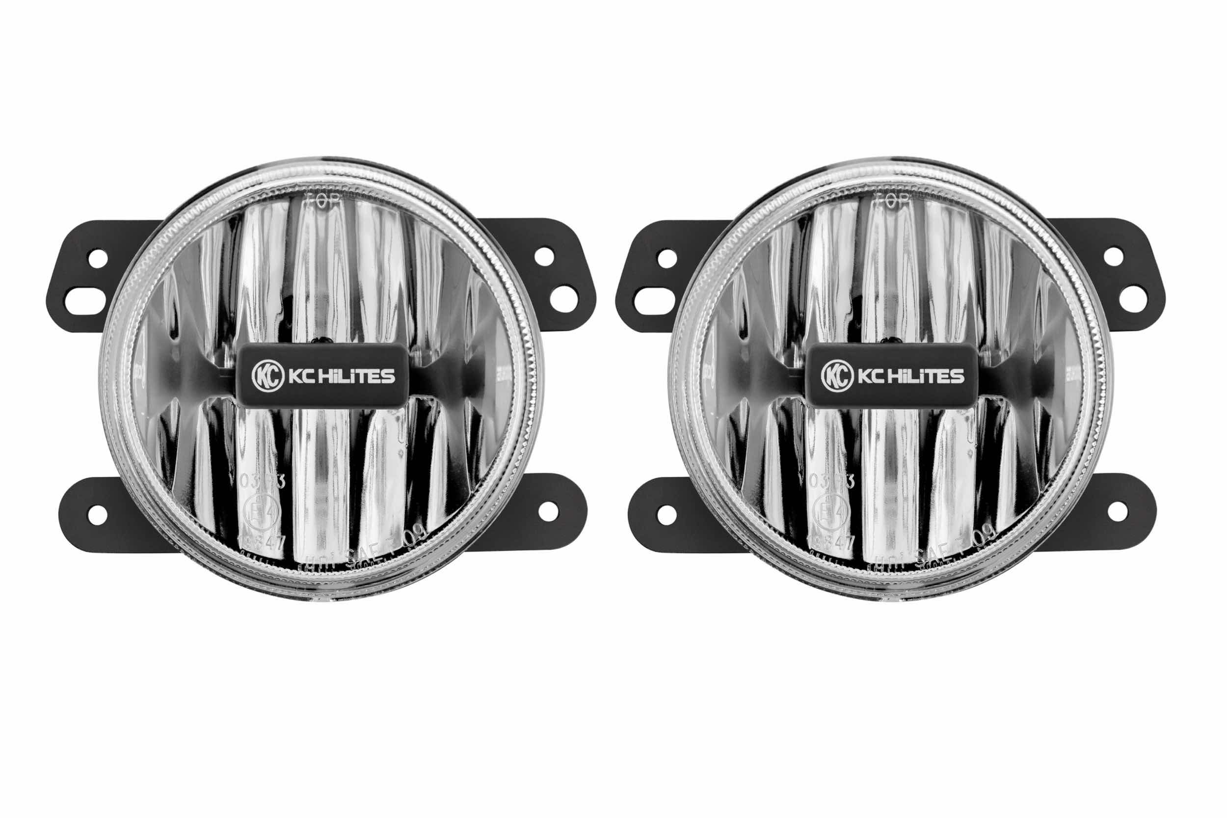 KC Gravity G4 Fogs: Wrangler JL (19+) (Set / White / Steel Bumper) - product image 2