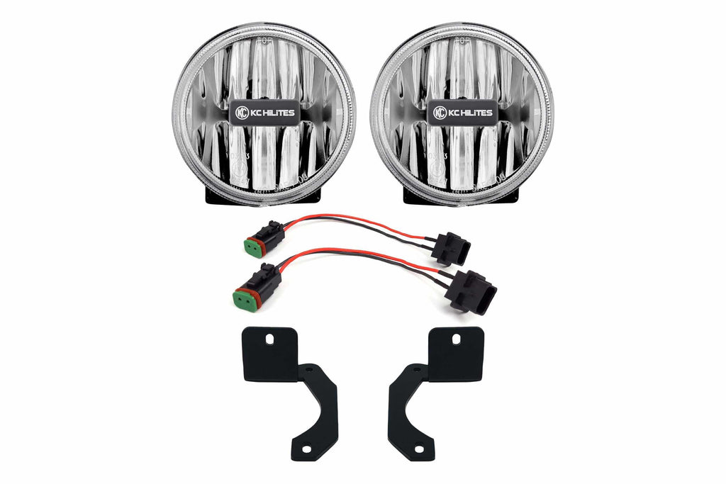 KC Gravity G4 Fogs: Wrangler JL (19+) (Set / White / Steel Bumper) - product image 3