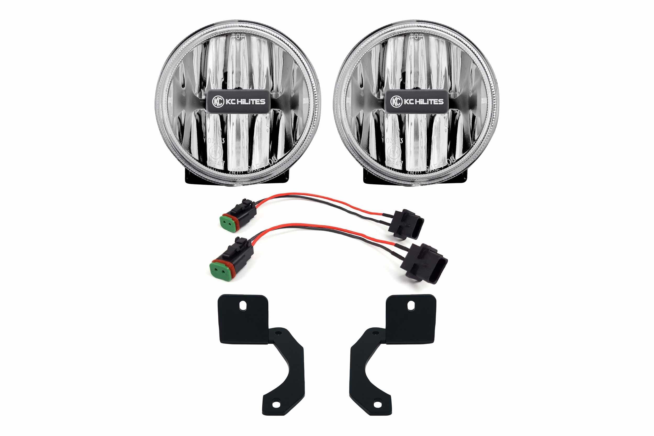 KC Gravity G4 Fogs: Wrangler JL (19+) (Set / White / Steel Bumper) - product image 3