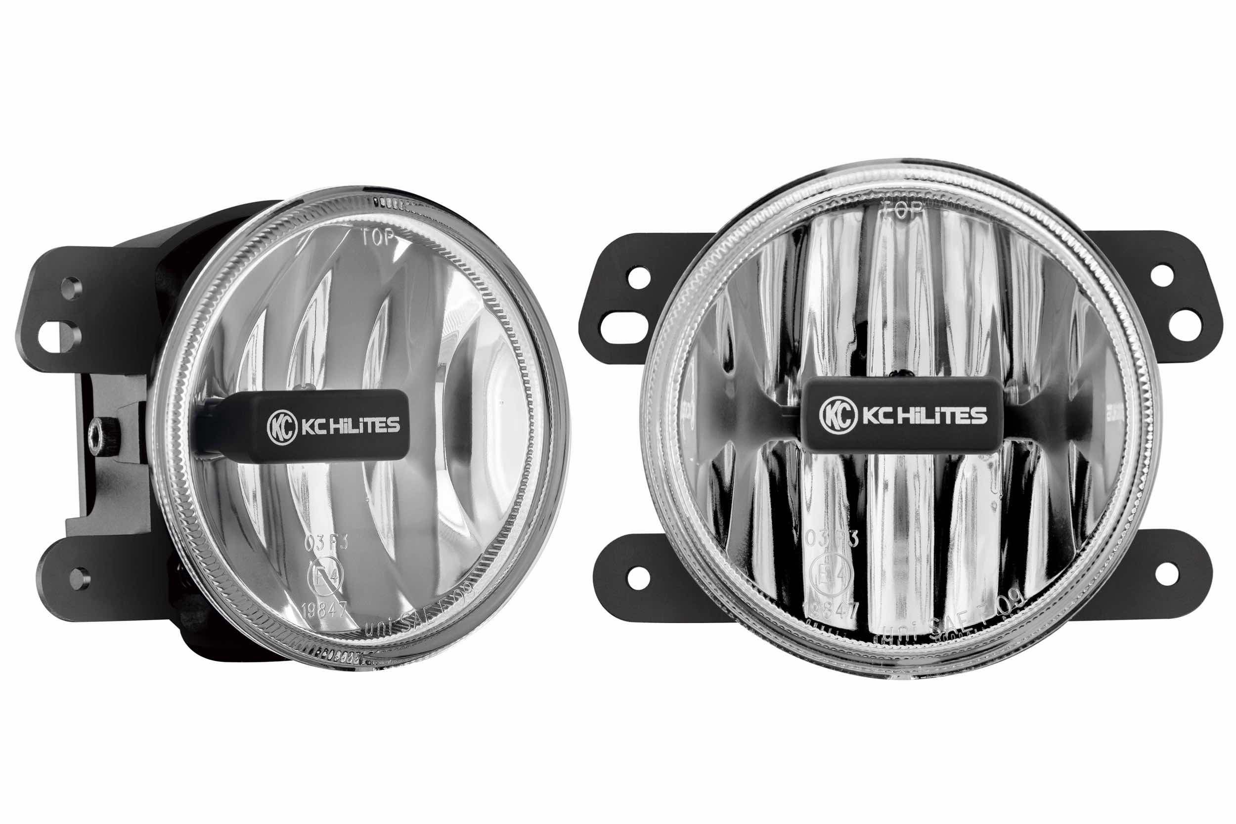 KC Gravity G4 Fogs: Wrangler JL (19+) (Set / White / Steel Bumper) - product image 5