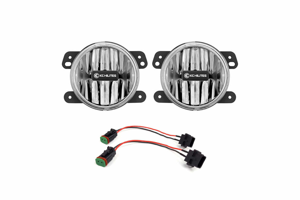 KC Gravity G4 Fogs: Wrangler JL (19+) (Set / White / Steel Bumper) - product image 6