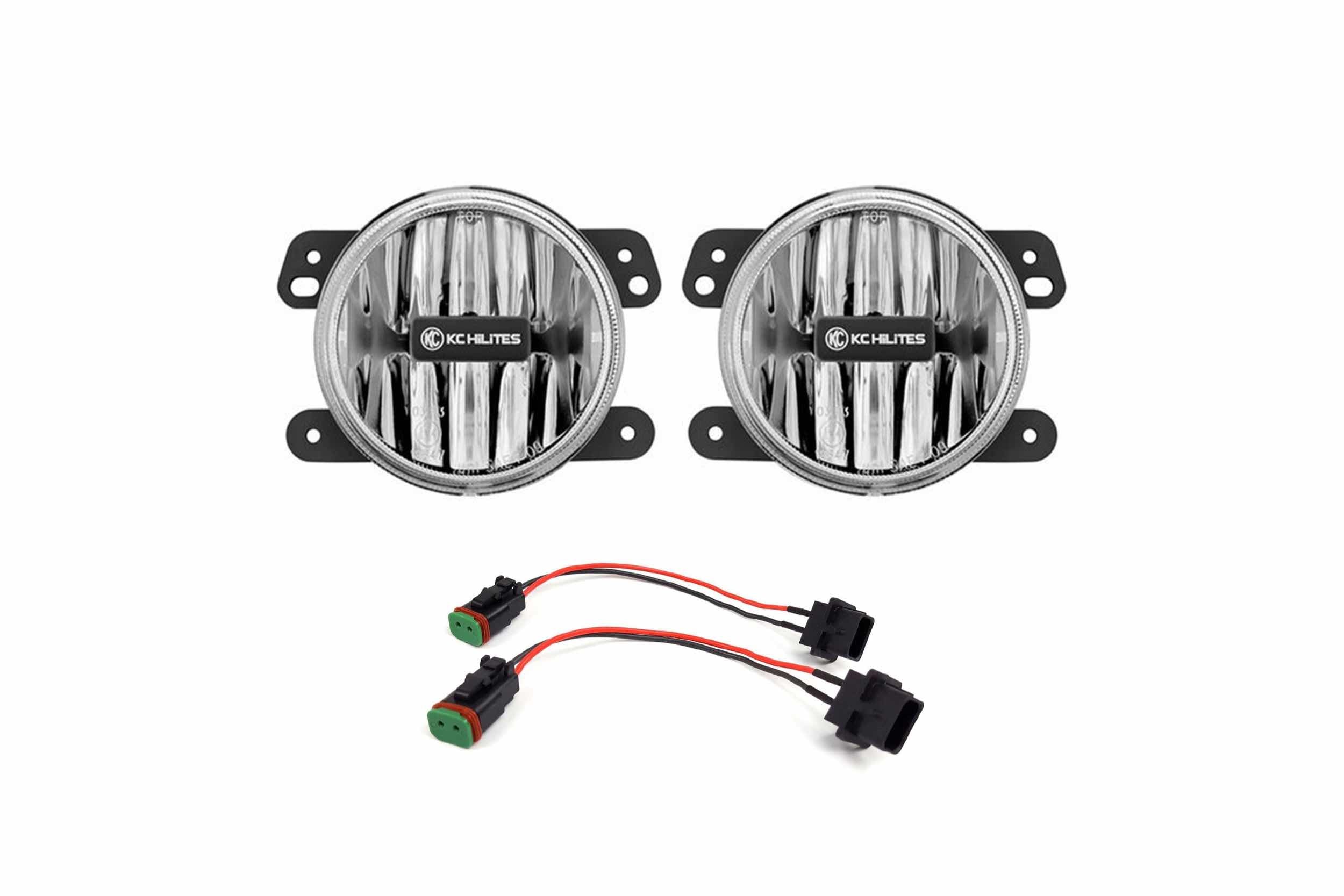 KC Gravity G4 Fogs: Wrangler JL (19+) (Set / White / Steel Bumper) - product image 6