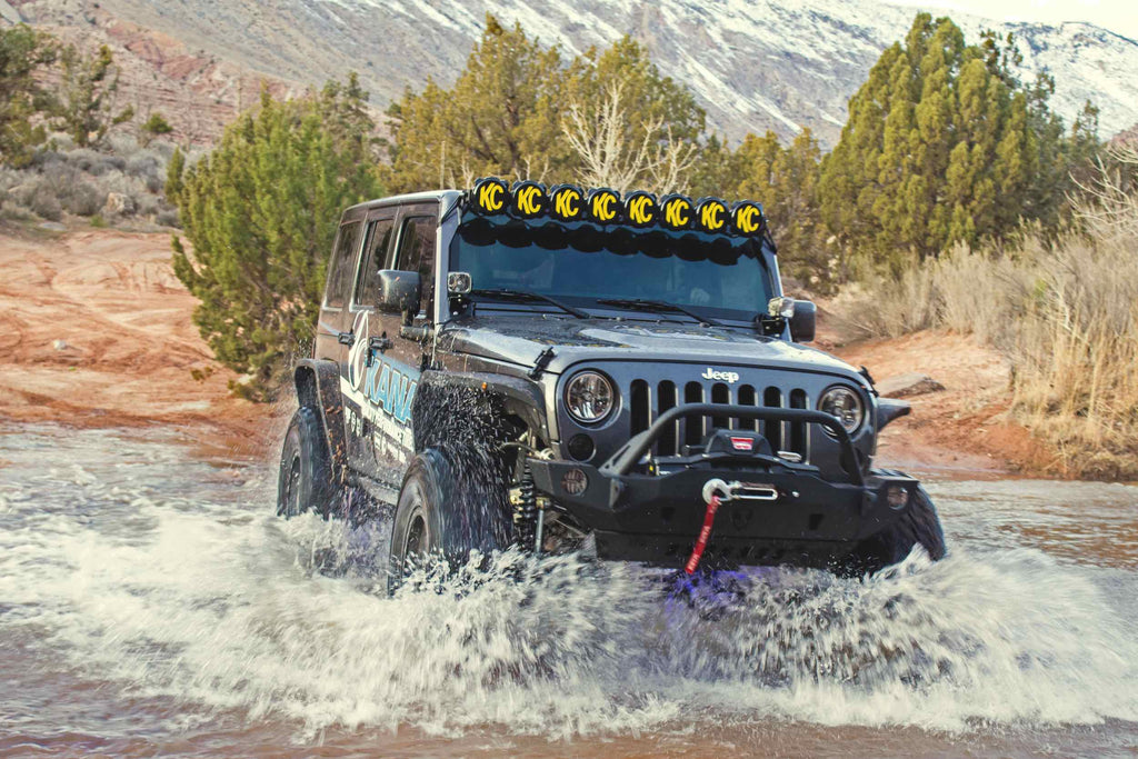 KC Gravity G4 Fogs: Wrangler JL (19+) (Set / White / Steel Bumper) - product image 7