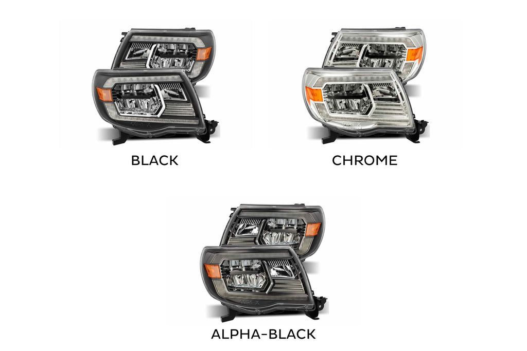 ARex Luxx LED Headlights: Toyota Tacoma (05-11) - Black (Reflector / Set) - product image 2