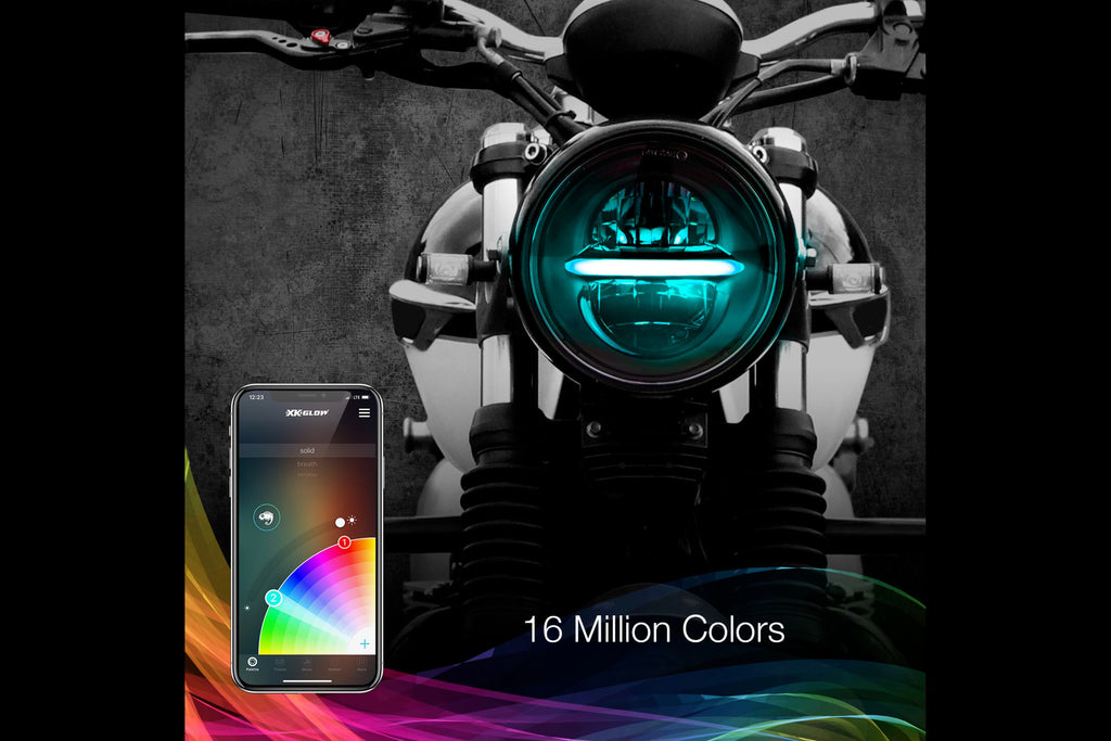 XKChrome RGB LED 5.75in Headlight Kit: Black w/ Controller - product image 2