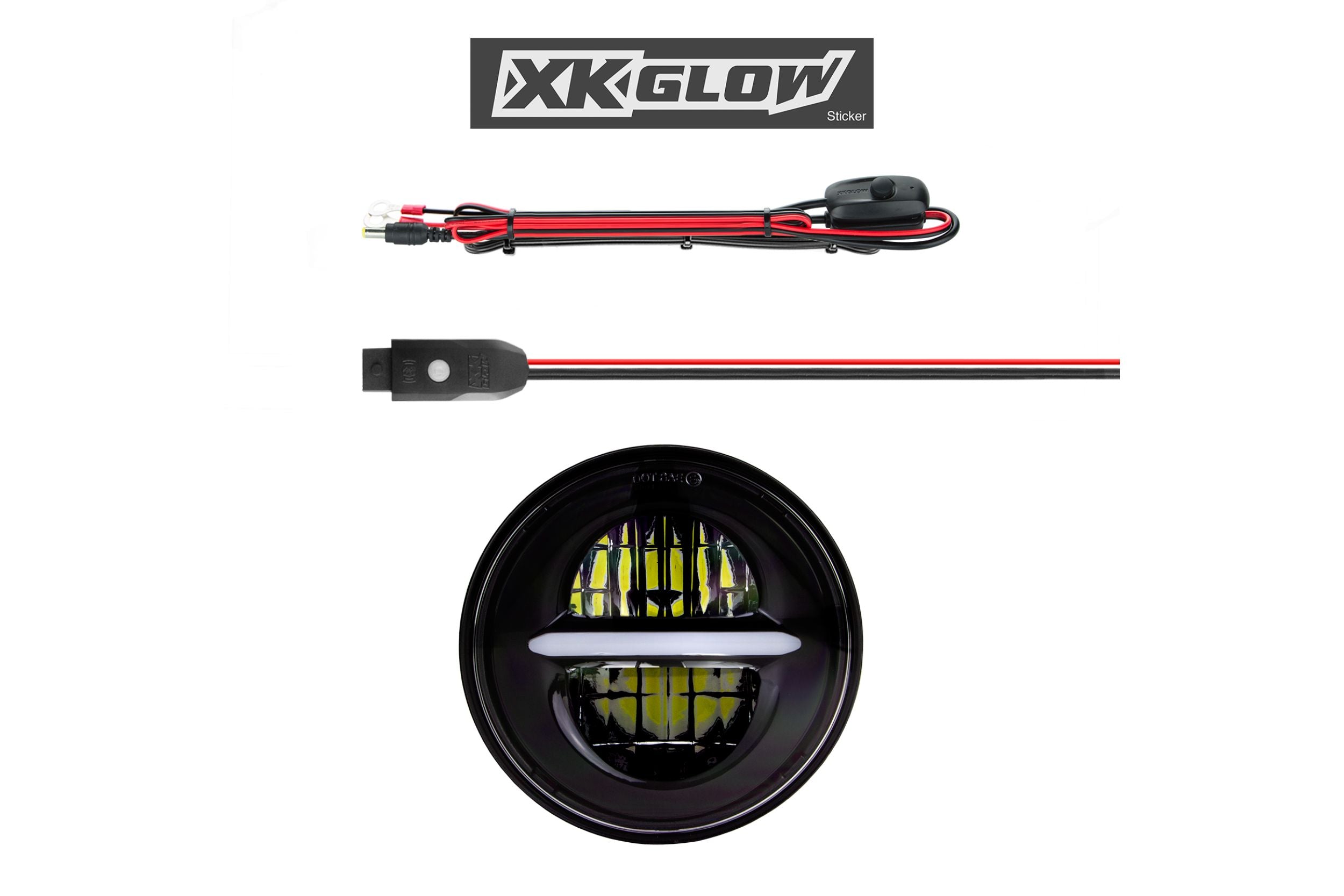 XKChrome RGB LED 5.75in Headlight Kit: Chrome w/ Controller - product image 8