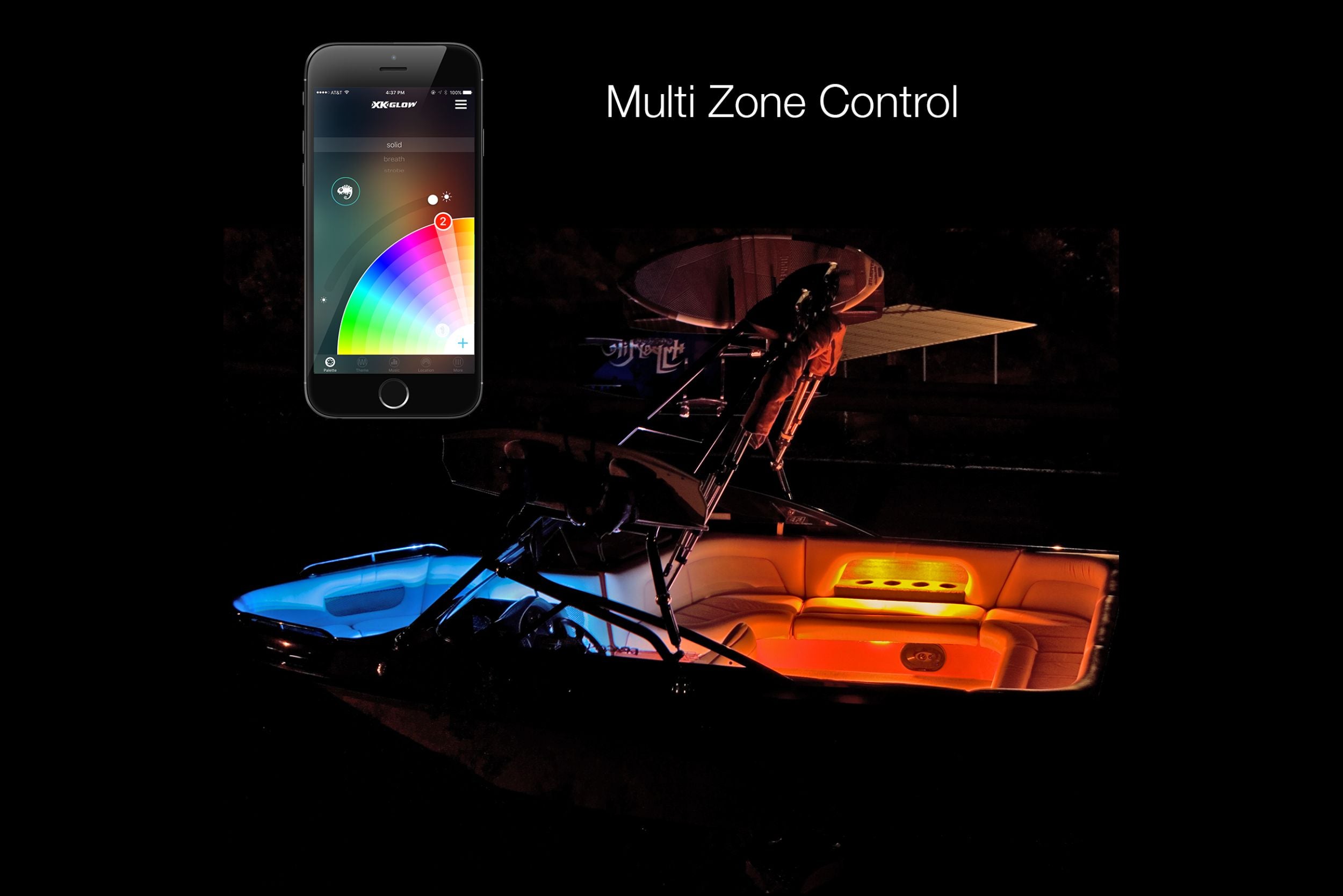 XKChrome RGB LED Boat Accent Light Kit: 6x 36in, 6x 9in Strips - product image 7