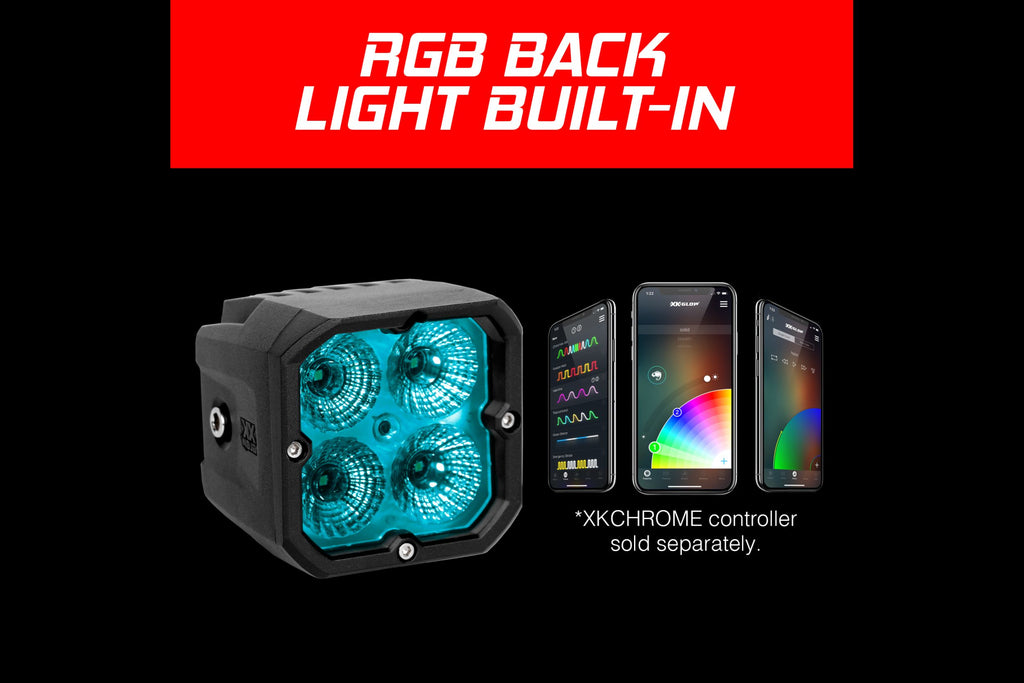 XKChrome RGB LED Cube Light Kit: Driving / Surface (Pair) - product image 2