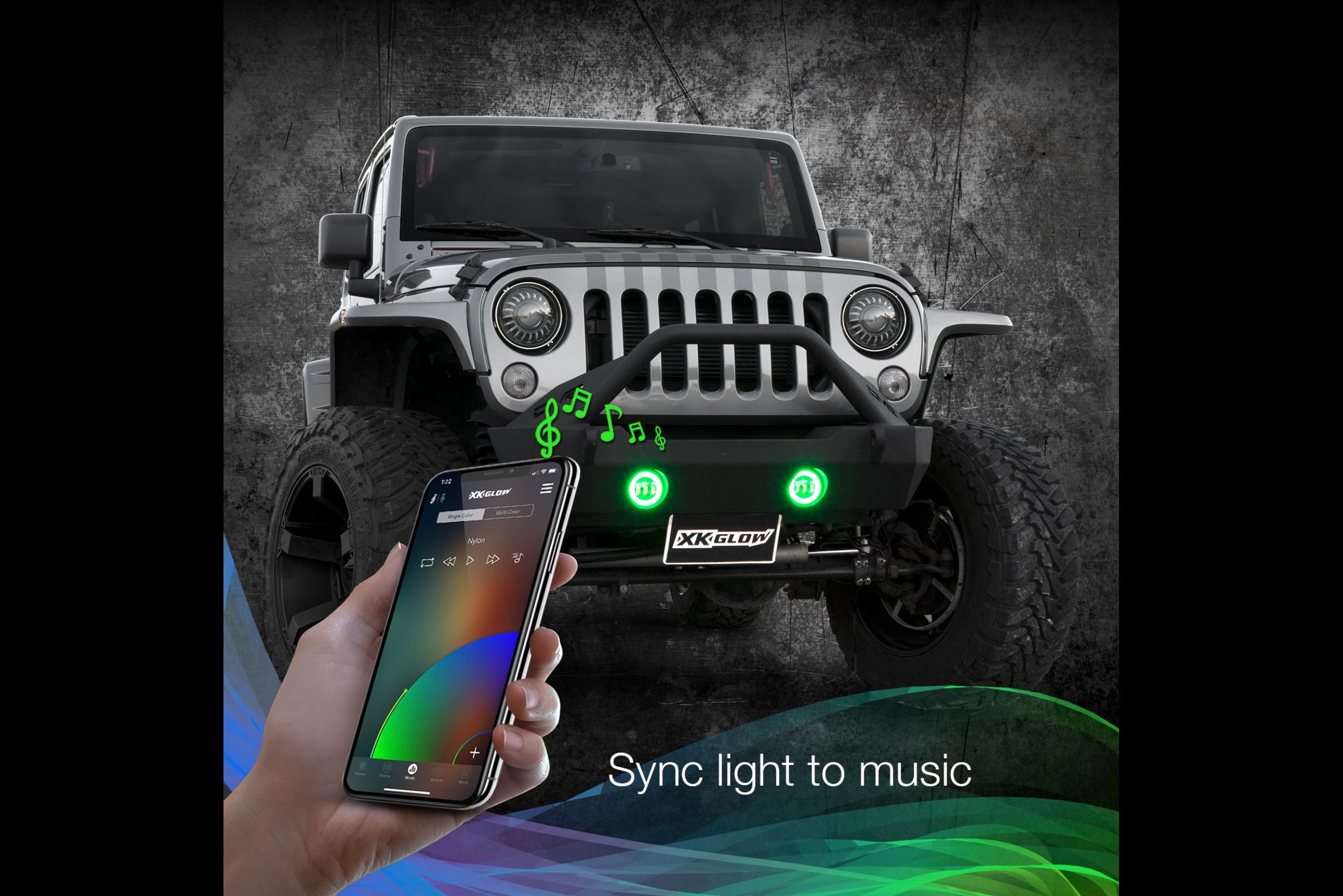 XKChrome RGB LED Fog Light Kit: Wrangler JL (Black w/ Controller) (Pair) - product image 6
