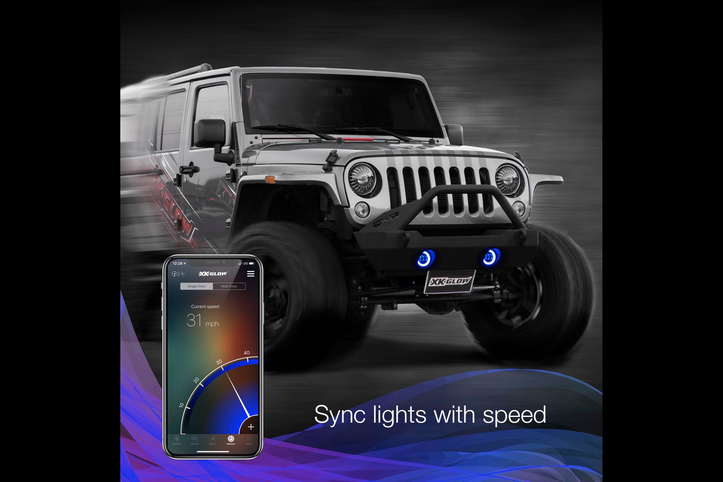 XKChrome RGB LED Fog Light Kit: Wrangler JK (Black w/ Controller) (Pair) - product image 8
