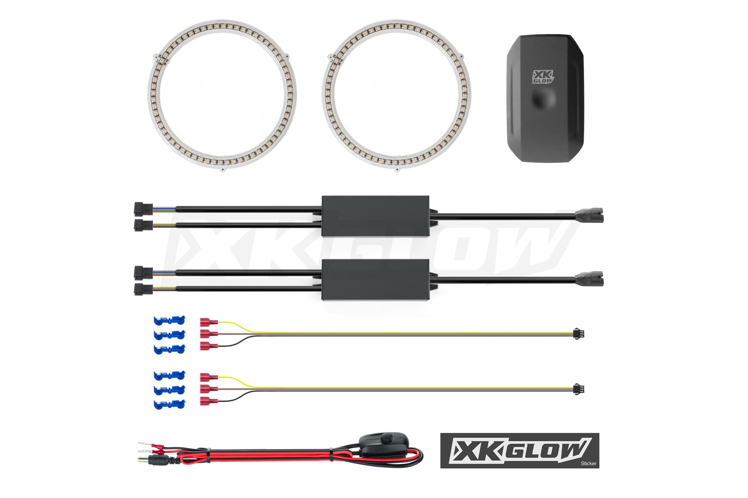 XKChrome RGB LED Halo Kit: 100mm (w/ Controller) (Pair) - product image 2