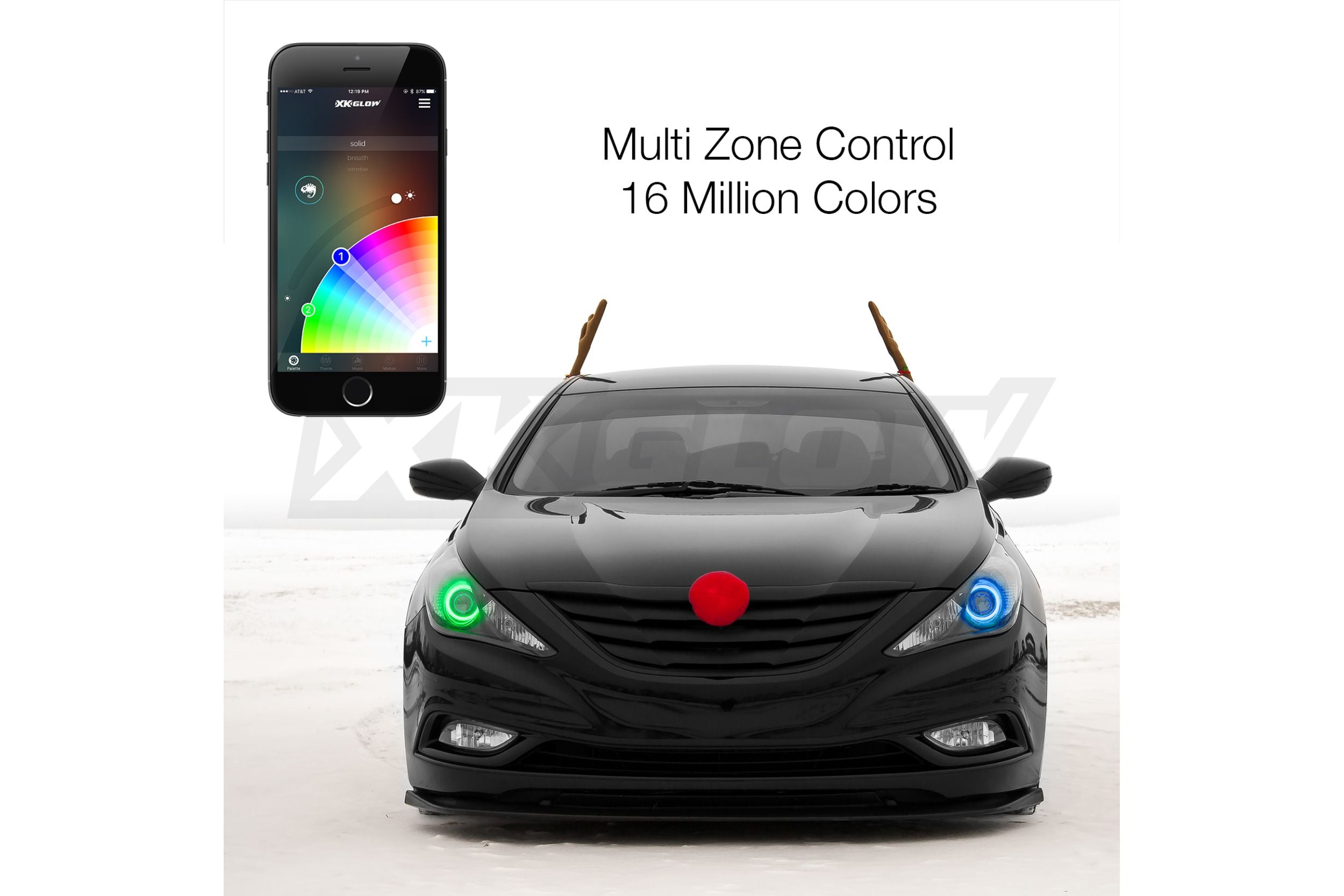 XKChrome RGB LED Halo Kit: 100mm (w/ Controller) (Pair) - product image 5