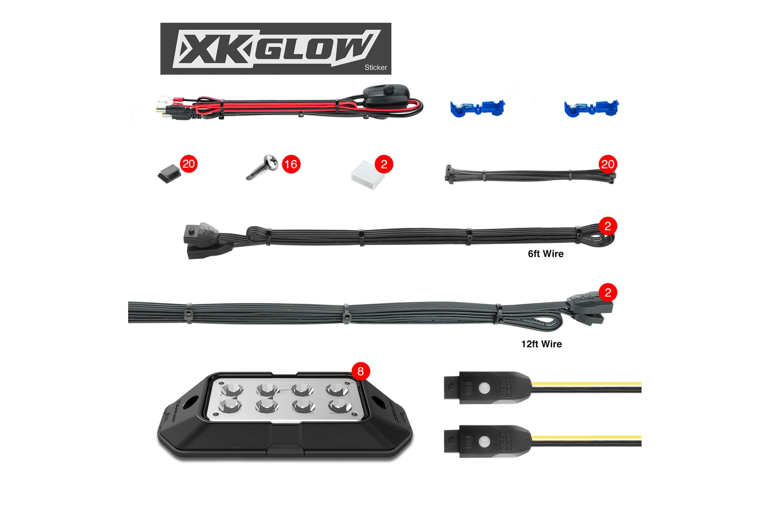 XKChrome RGB LED Rock Light Kit: 8pc - product image 2