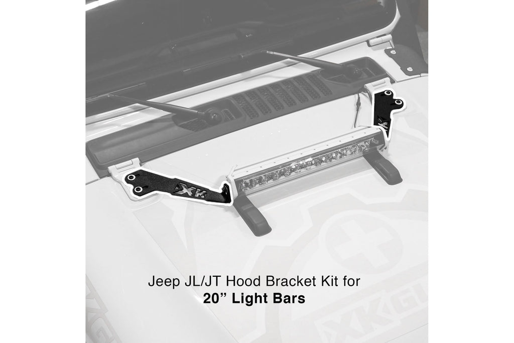 XKGlow Light Bar Bracket Kit: Jeep JK / Hood / 20in - product image 4