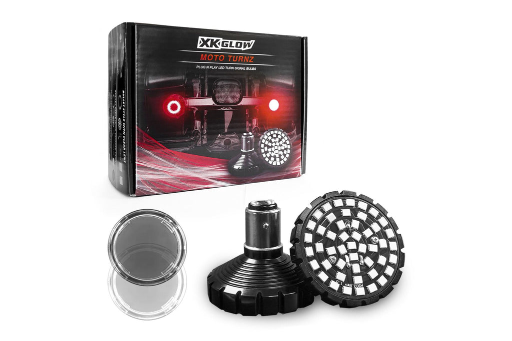 XKGlow Motorcycle Turn Signal Kit: Front / Bullet / Clear - product image 2