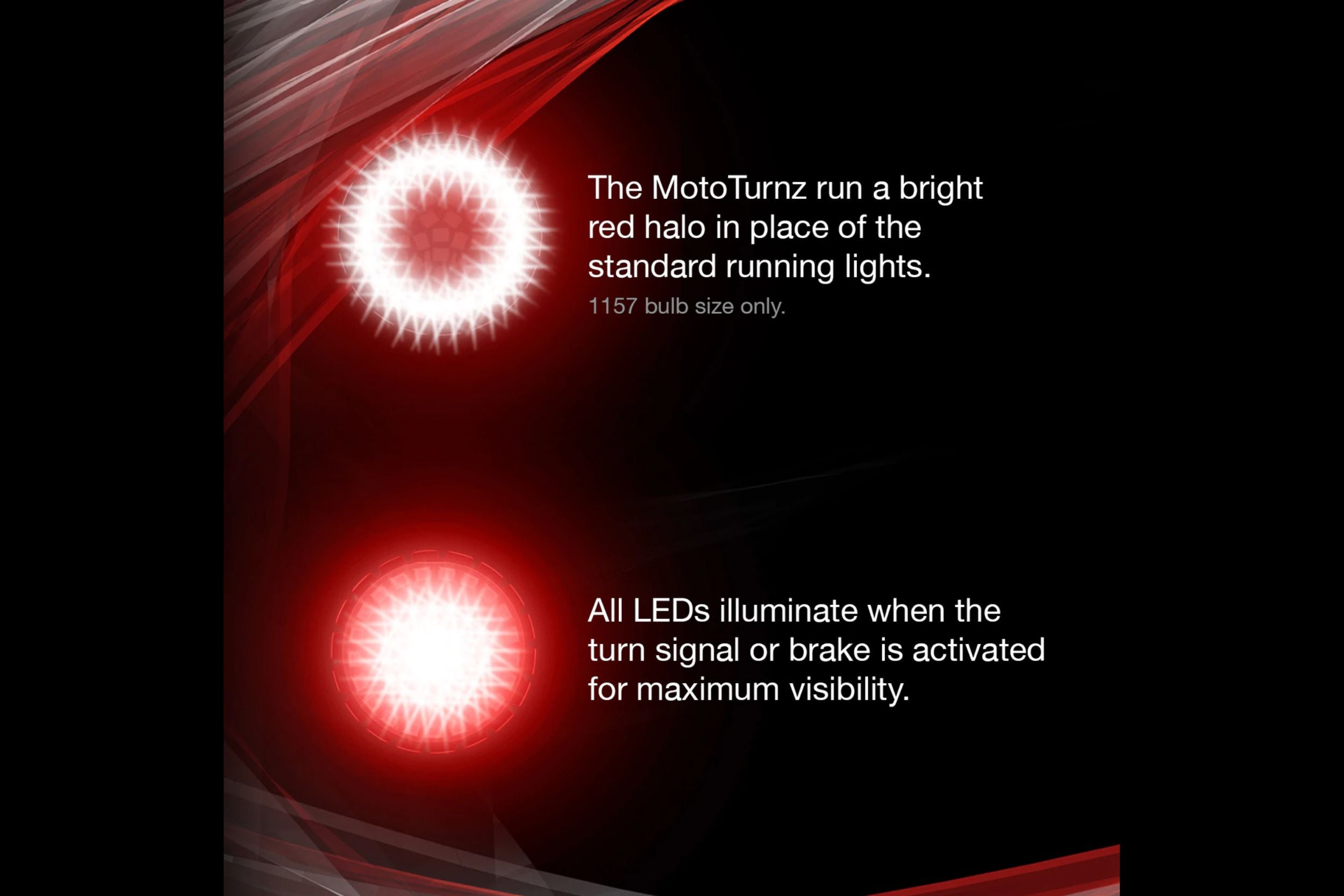 XKGlow Motorcycle Turn Signal Kit: Front / Bullet / Clear - product image 3