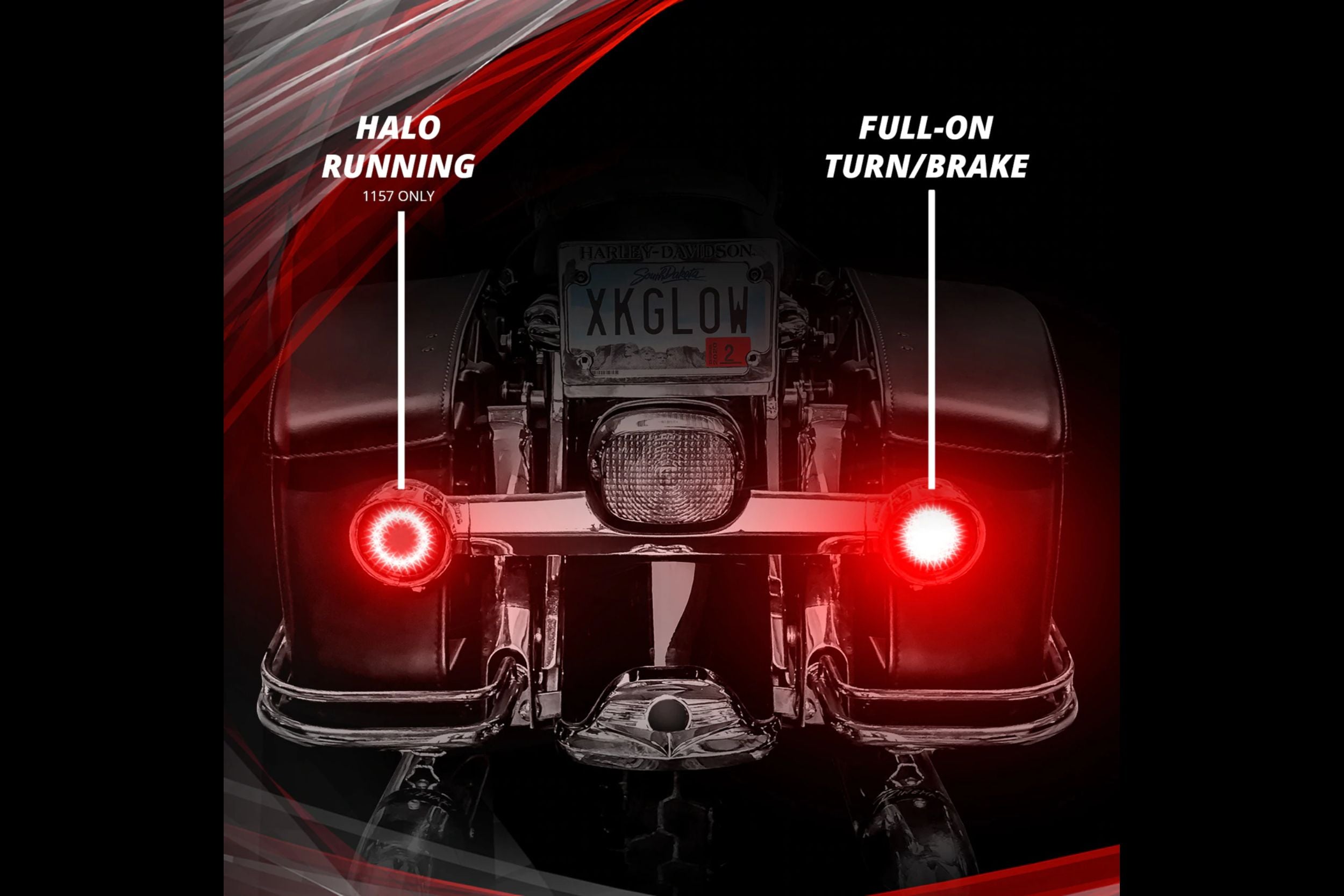 XKGlow Motorcycle Turn Signal Kit: Front / Bullet / Clear - product image 6