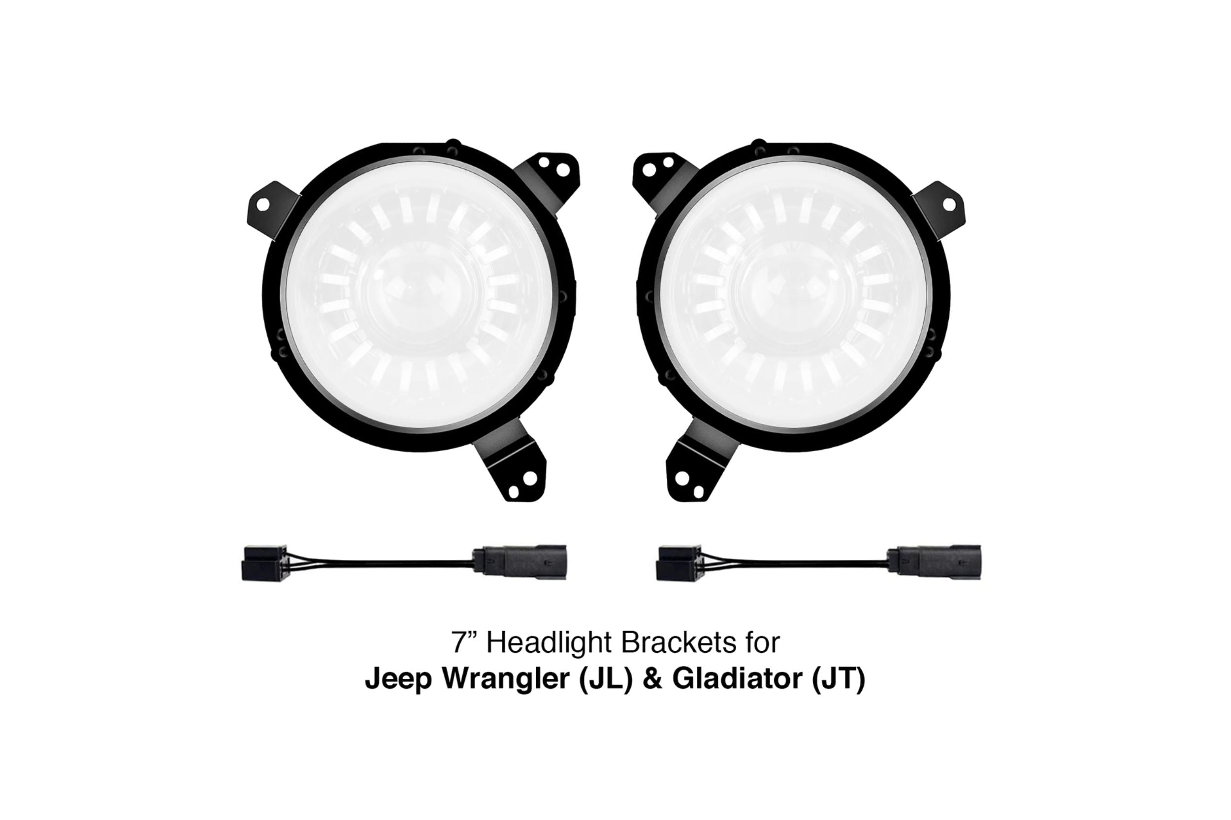 Wrangler JL/JT: XKGlow 7in Headlight Brackets (Set) - product image 1