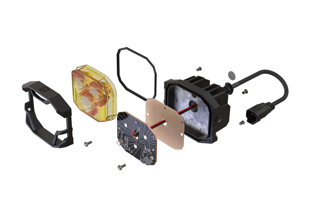 Morimoto 4Banger Surface-Mount Kit: (HXB Yellow SAE Wide Beam) - product image 3