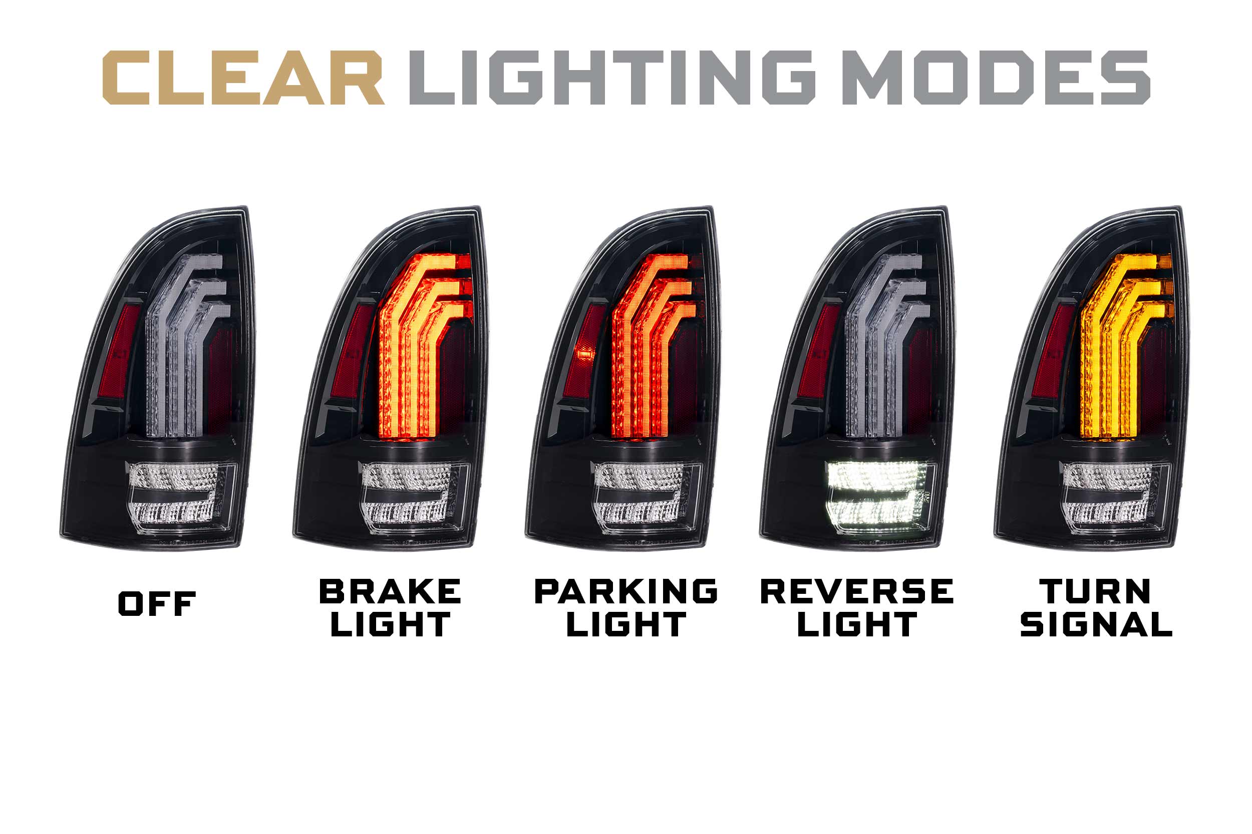 XB LED Tail Lights: Toyota Tacoma (05-15 / Clear Lens / Set) - product image 2